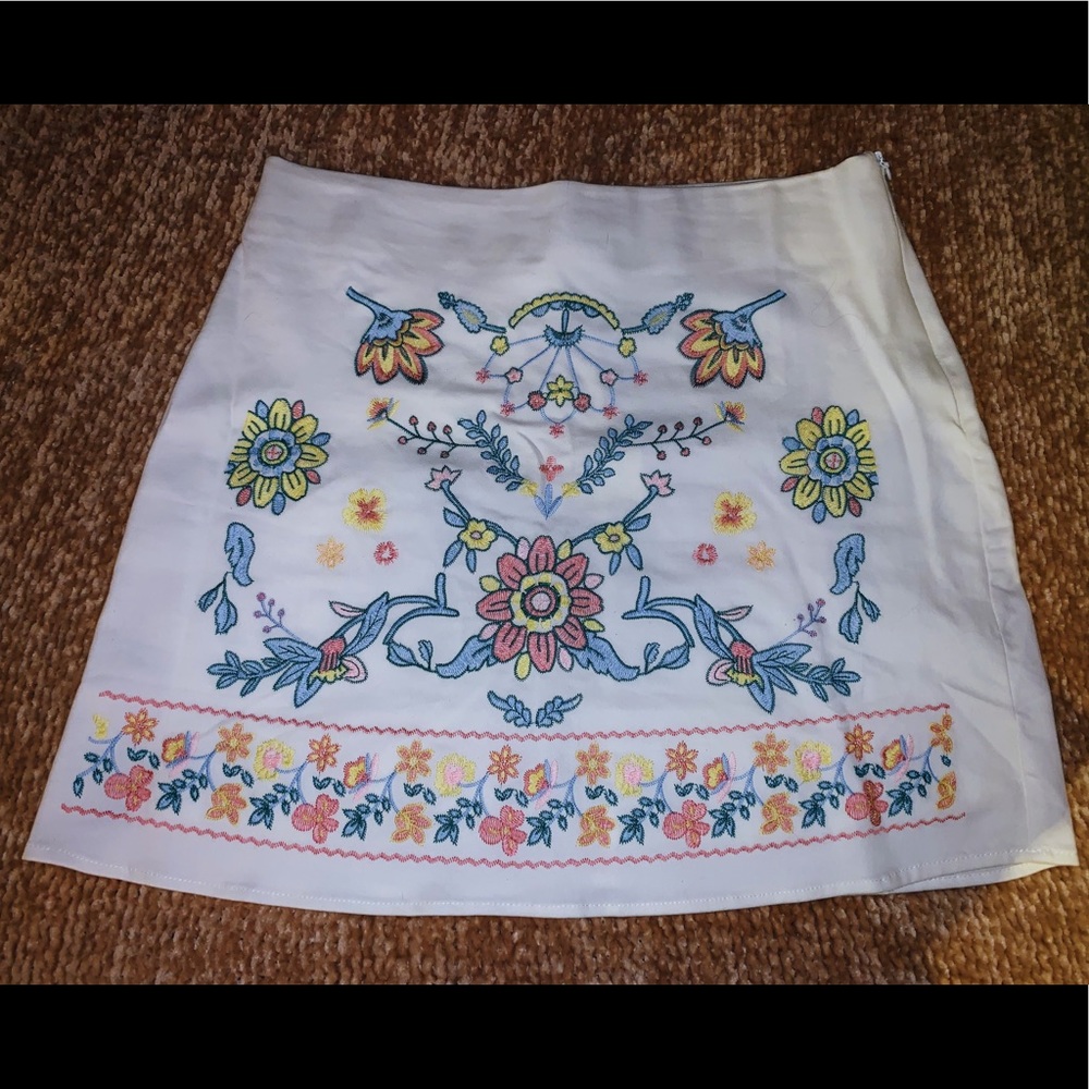 white boho skirt